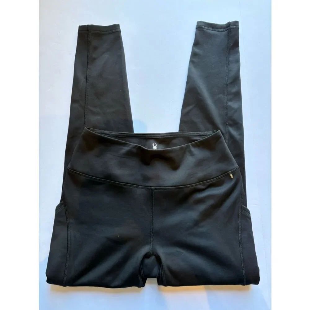 Spyder Active Women's Black Heavy Athletic Leggings Size Small